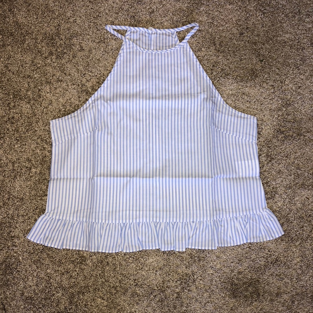Blue striped tank - Picture 1 of 4